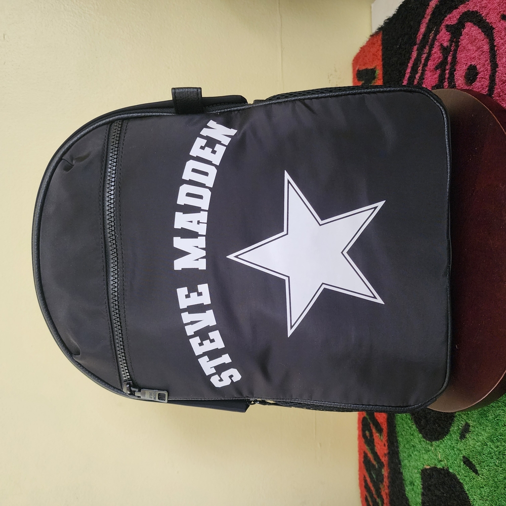 Steve Madden Black Backpack Sleek Design